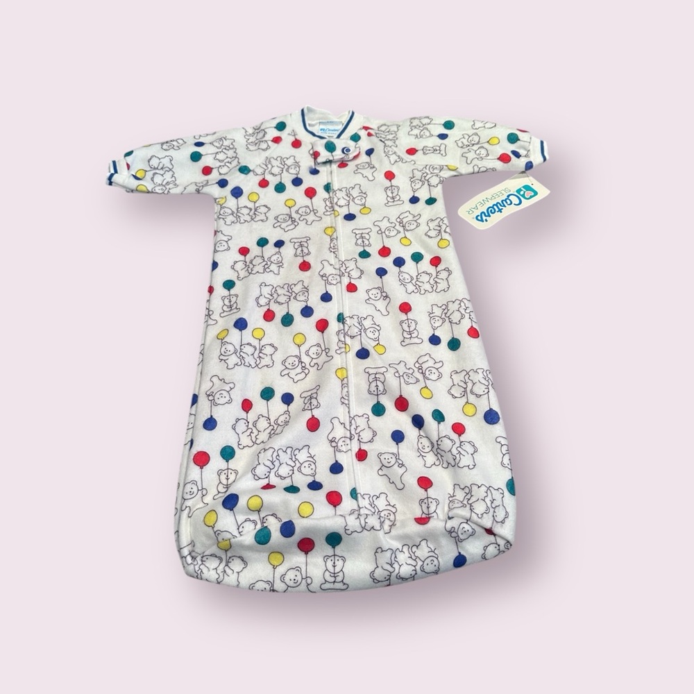 NWT Vintage Carter's Baby Bear And Balloon Sleep Sack One Size Up To 20 lbs